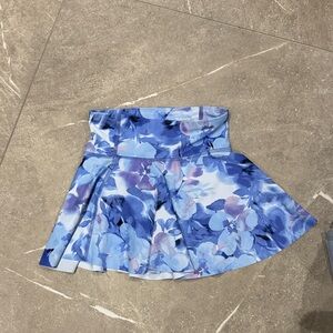 Floral Blue Little Tennis Skirt